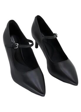 Rockport Womens Chase Mary Jane Pointed Toe Pump Wide Black Size 8.5W